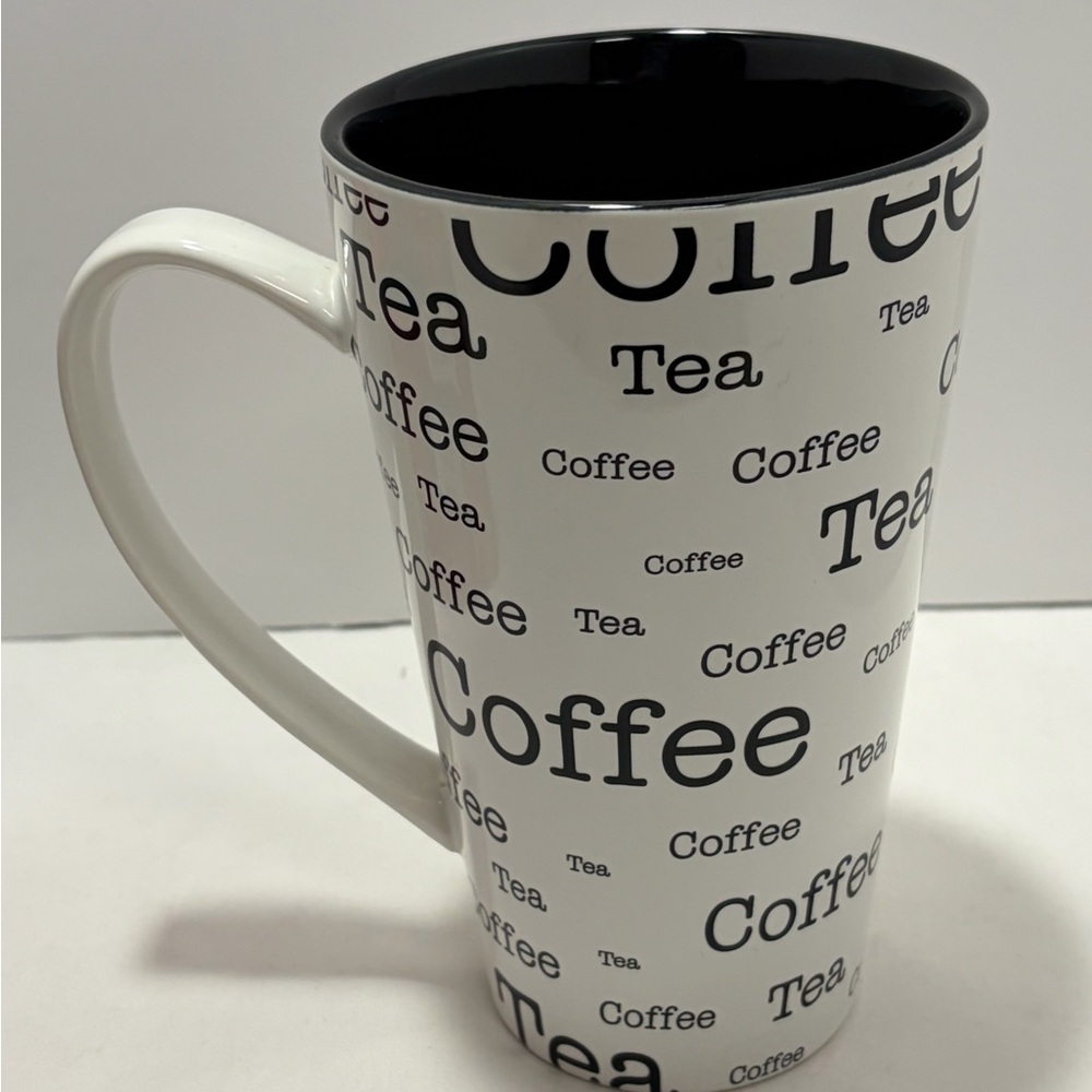 JUMBO Oversized Black and White Coffee and Tea Mug